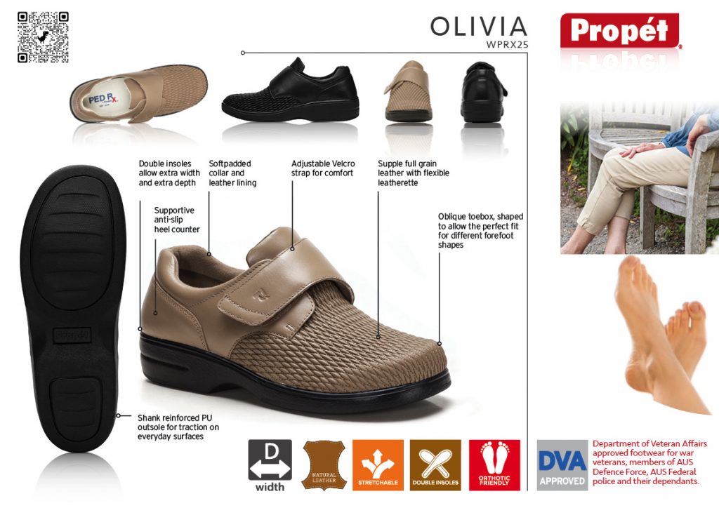 Olivia WPRX25 Shoe Information Sheet