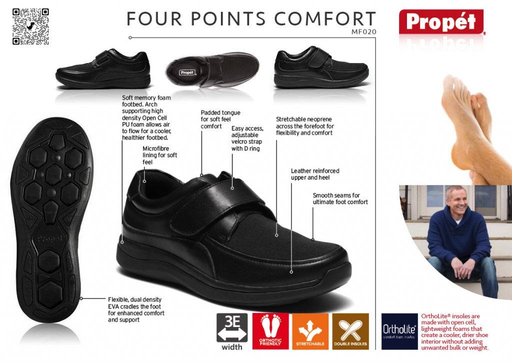 Four Points Comfort Men's MF020 Shoe Information Sheet