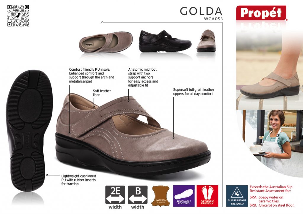 Golda WCA053 Shoe Information Sheet