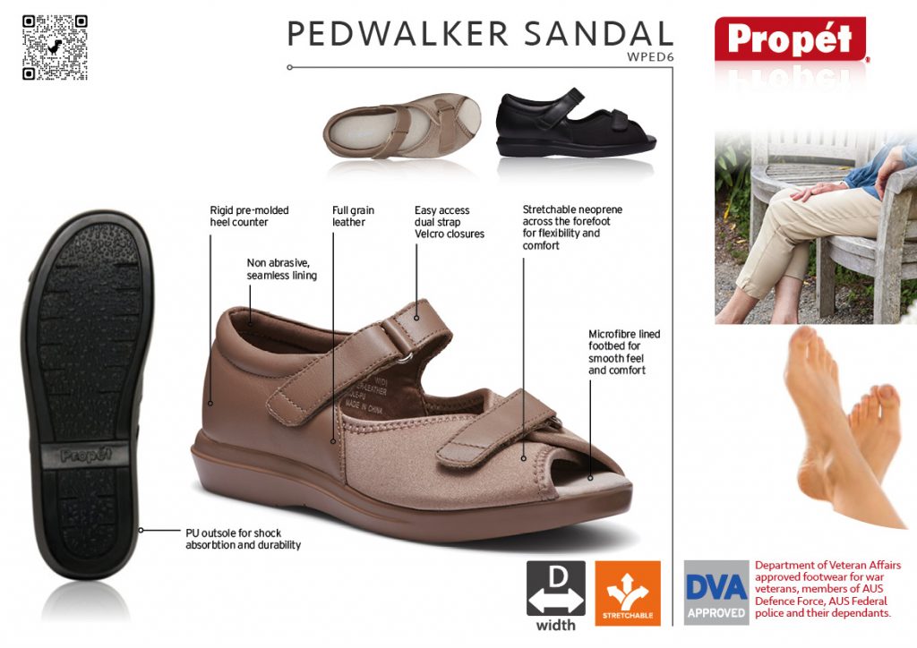 PedWalker Sandal WPED6 Shoe Information Sheet